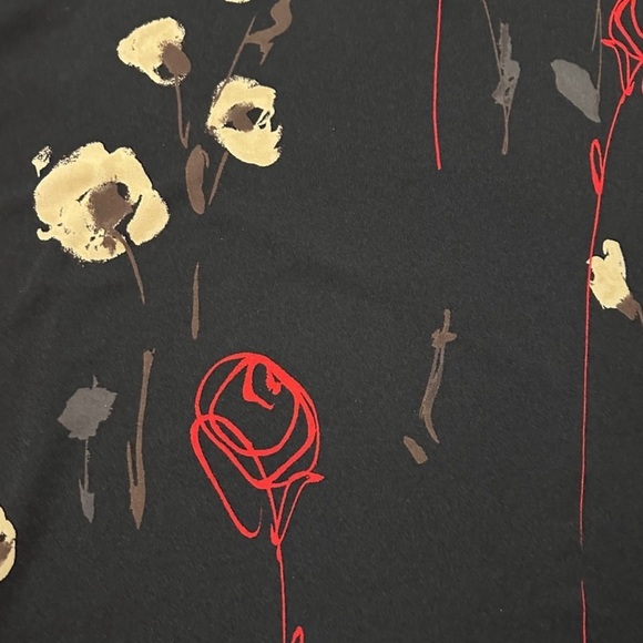 Vintage 90s BCBGMaxAzria Black Floral Maxi Skirt Women’s Size Large Spring Luxe - Picture 8 of 10